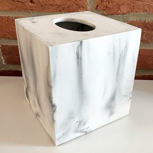 Marble Square Tissue Box Holder